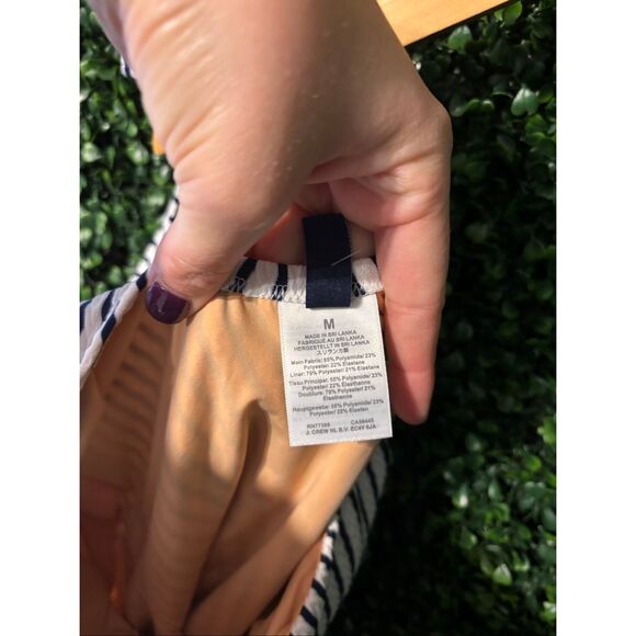 J.Crew Striped tie-shoulder one-piece swimsuit Sz Medium NWT - Picture 4 of 4